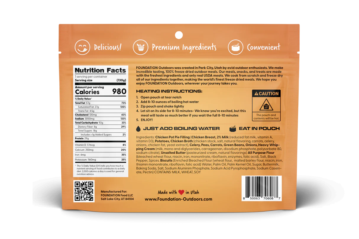 FOUNDATION Outdoors Chicken Pot Pie