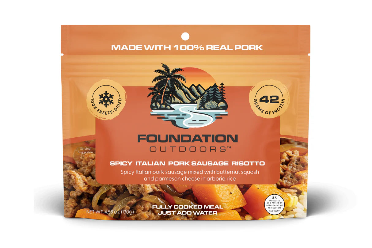 FOUNDATION Outdoors Spicy Italian Pork Sausage Risotto