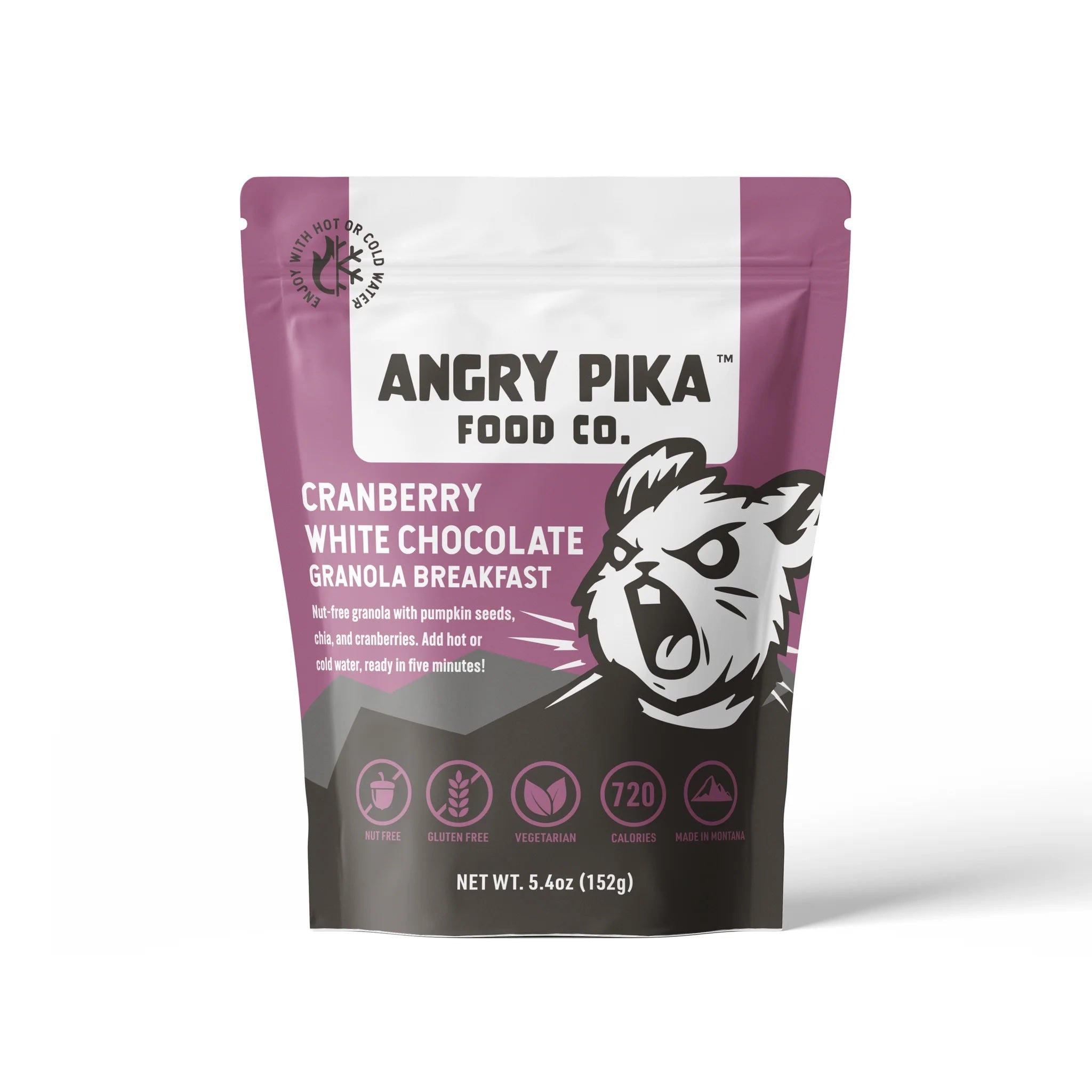 Angry Pika Cranberry White Chocolate Granola Breakfast (nut-free)