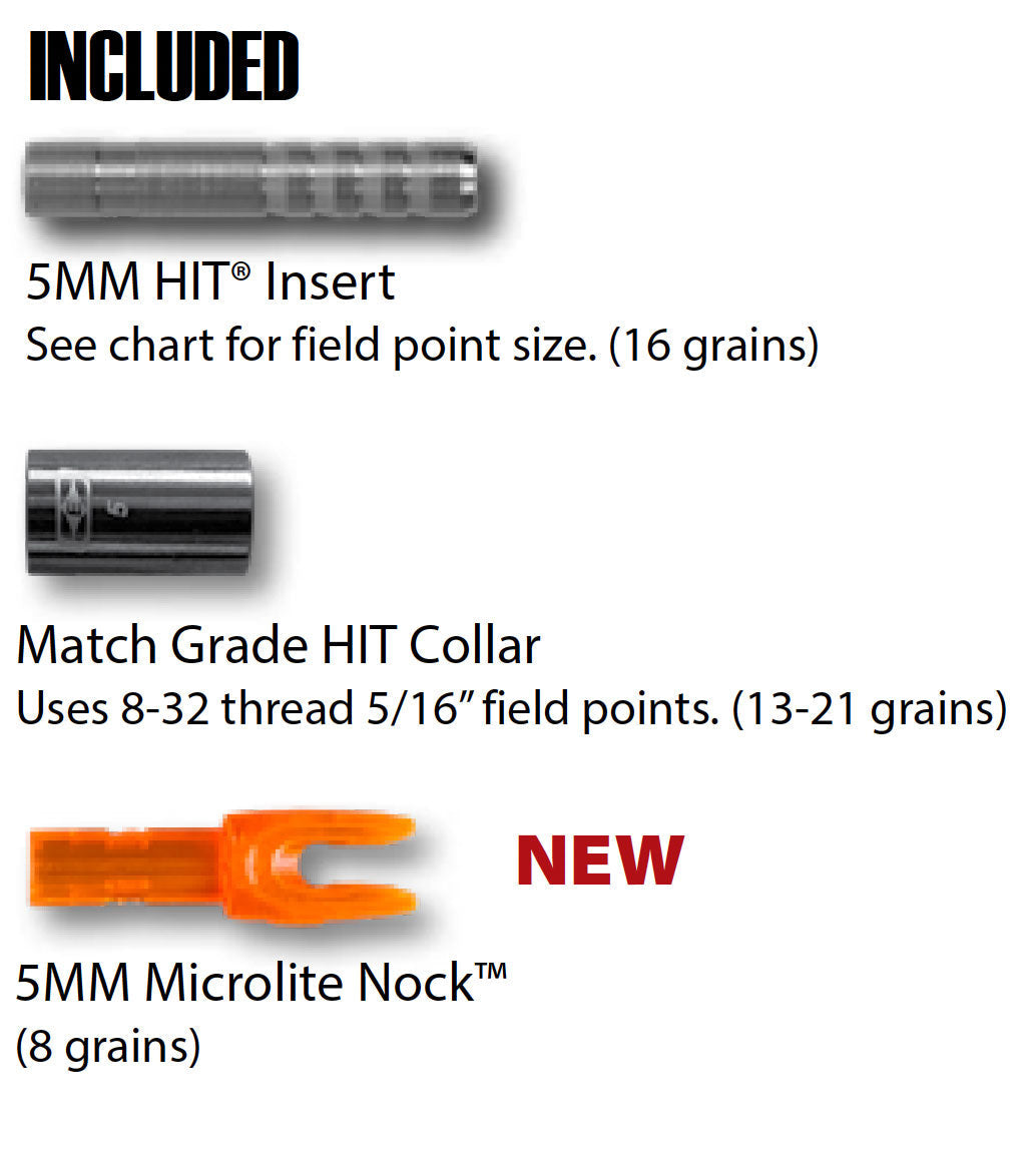 Easton 5.0 SHAFTS (dozen) Bonus-Dozen Podium Steel Field Points 5/16 100G